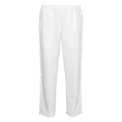 Comme Des Garcons Girl Applique Sweatpants In White