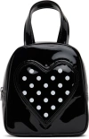 COMME DES GARCONS GIRL BLACK SYNTHETIC PATENT LEATHER BAG