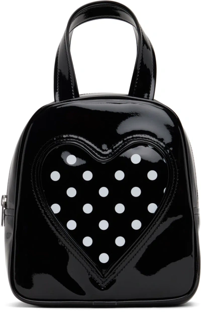 Comme Des Garcons Girl Black Synthetic Patent Leather Bag In 1 Black