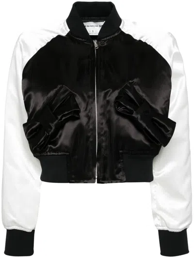 Comme Des Garcons Girl Bomberjacke Mit Schleife In Black X White