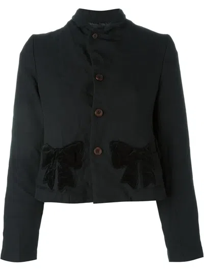 Comme Des Garcons Girl Jacke Mit Schleifenapplikationen In Black