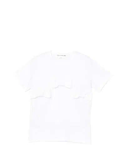 Comme Des Garcons Girl Bow Round Neck T-shirt In White