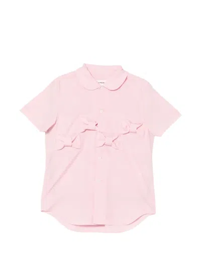 Comme Des Garcons Girl Bow Short-sleeve Shirt In Pink