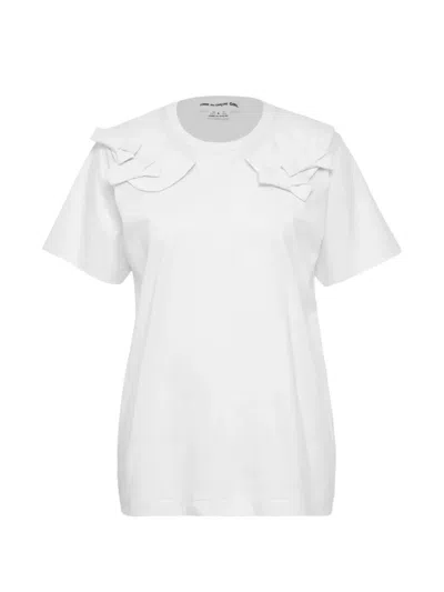 Comme Des Garcons Girl Bow T-shirt In White