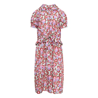 Comme Des Garcons Girl Brett Westfall Polyester Lawn Dress In Red