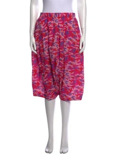 Pre-owned Comme Des Garçons Girl Camouflage Print Wide Leg Pants In Pink