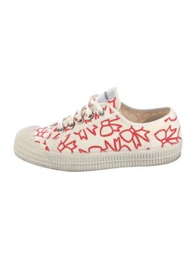 Pre-owned Comme Des Garçons Girl Canvas Printed Sneakers In Multi