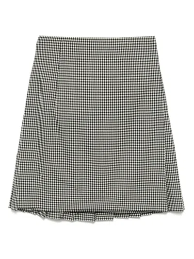 Comme Des Garcons Girl Check-print Skirt In Gray