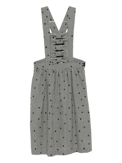 Comme Des Garcons Girl Checked Dress In Black