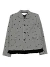 Comme Des Garcons Girl Checked Jacket In Gray