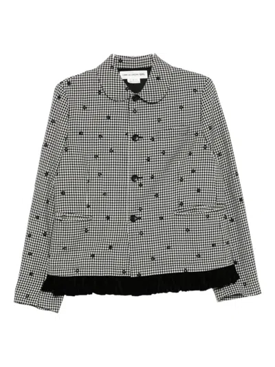 Comme Des Garcons Girl Checked Jacket In Gray