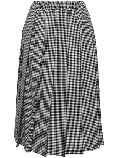 COMME DES GARCONS GIRL CHECKED PLEATED SKIRT