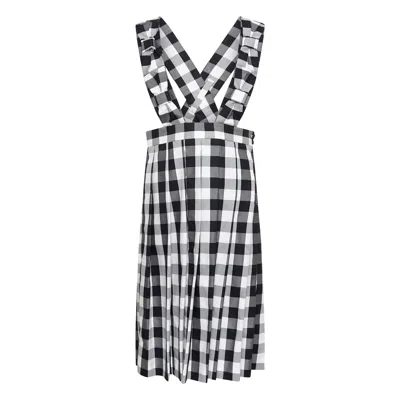 Comme Des Garcons Girl Cotton Big Gingham Check Pinafore In Multi