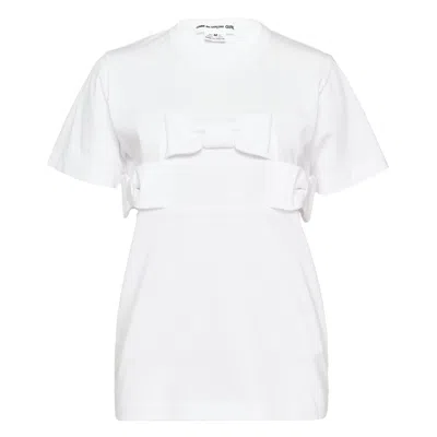 Comme Des Garcons Girl Cotton Jersey T-shirt In White