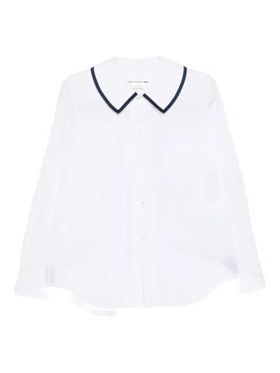 Comme Des Garcons Girl Cotton Shirt In White