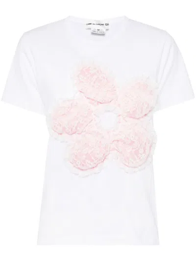 Comme Des Garcons Girl Cotton T-shirts In 白色