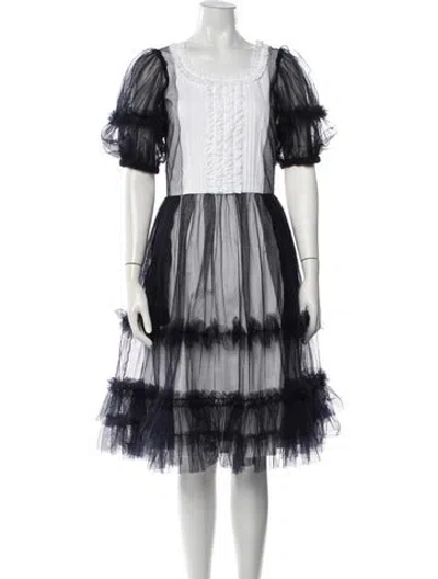 Pre-owned Comme Des Garçons Girl Crew Neck Knee-length Dress W/ Tags In Blue
