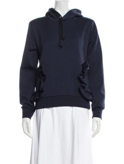 Pre-owned Comme Des Garçons Girl Crew Neck Long Sleeve Hoodie In Blue