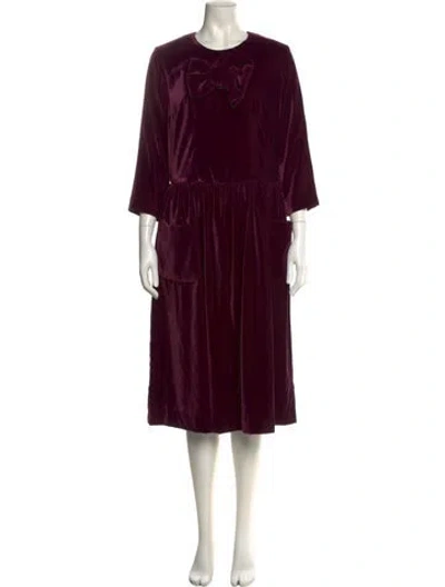 Pre-owned Comme Des Garçons Girl Crew Neck Midi Length Dress W/ Tags In Purple