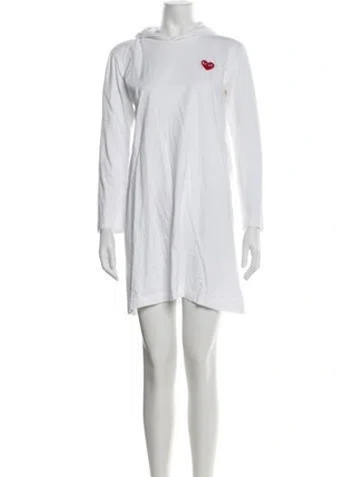 Pre-owned Comme Des Garçons Girl Crew Neck Mini Dress In White