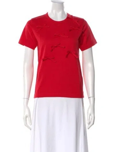 Pre-owned Comme Des Garçons Girl Crew Neck Short Sleeve T-shirt In Red