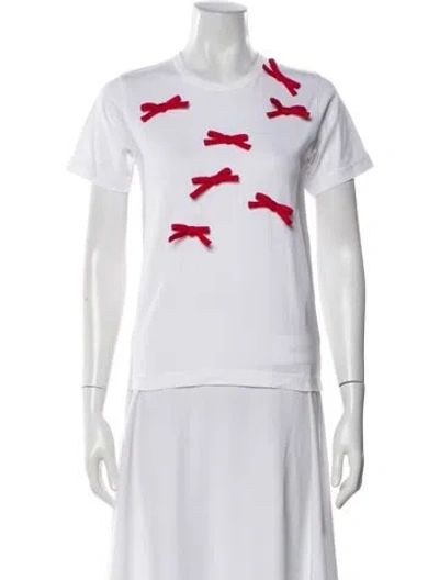 Pre-owned Comme Des Garçons Girl Crew Neck Short Sleeve T-shirt In White