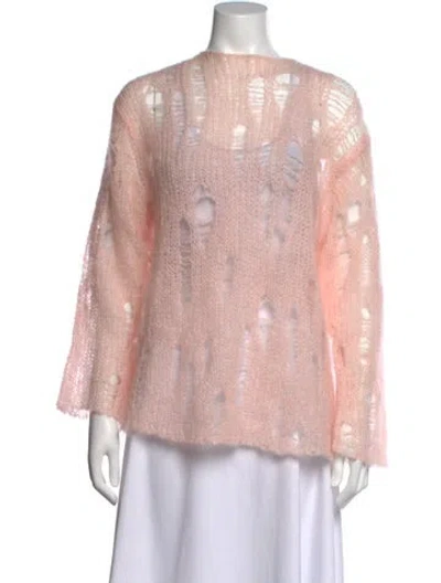 Pre-owned Comme Des Garçons Girl Crew Neck Sweater In Pink