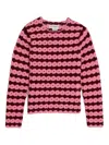 Comme Des Garcons Girl Crochet-stripe Top In Pink