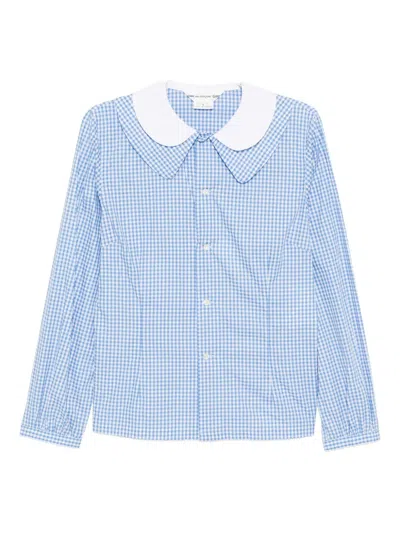 Comme Des Garcons Girl Double-collar Shirt In Blue