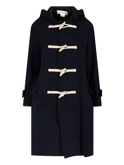 Comme Des Garcons Girl Duffle Coat In Blue