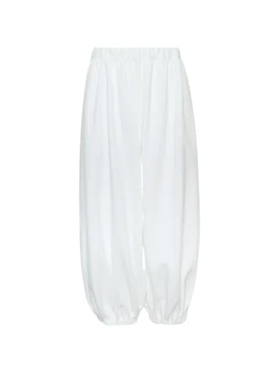 Comme Des Garcons Girl Elasticated-cuff Trousers In White