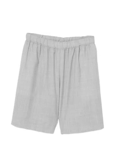 Comme Des Garcons Girl Wool Tropical Colour Stripe Shorts In Gray
