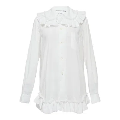 Comme Des Garcons Girl Frilled Collar Blouse In Neutral