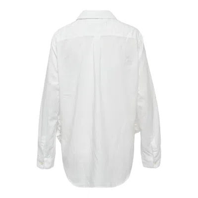 Comme Des Garcons Girl Embroidery Leaf Pattern Blouse In White