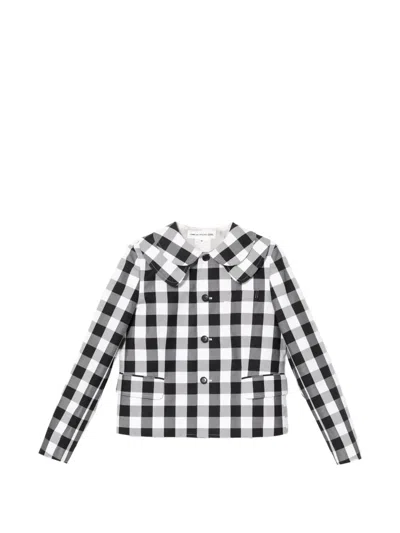 Comme Des Garcons Girl Cotton Big Gingham Check Jacket In Multi
