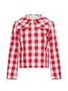 Comme Des Garcons Girl Gingham Jacket In Red