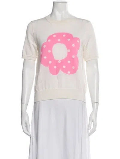 Pre-owned Comme Des Garçons Girl Graphic Print Crew Neck T-shirt In White