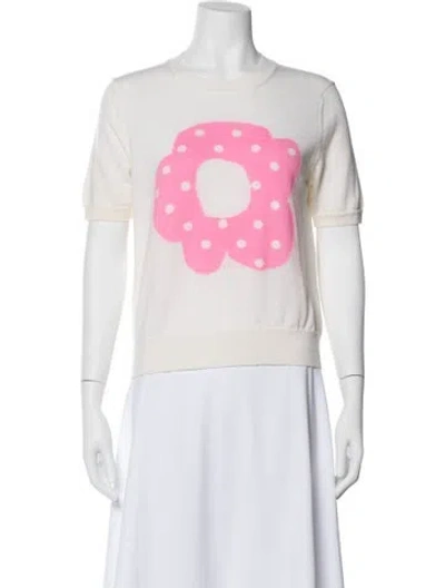 Pre-owned Comme Des Garçons Girl Graphic Print Crew Neck T-shirt In White