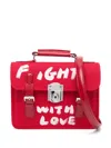 Comme Des Garcons Girl Graphic-print Crossbody Bag In Red