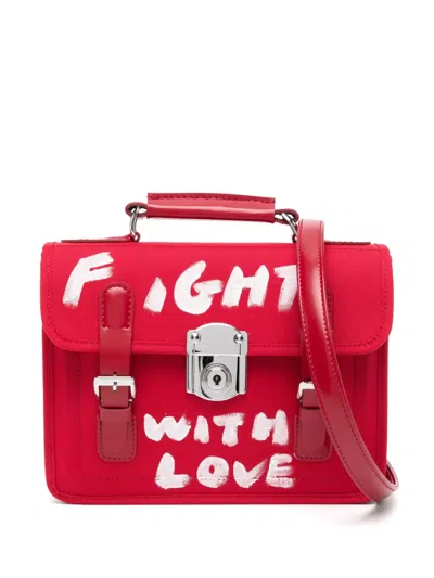 Comme Des Garcons Girl Graphic-print Crossbody Bag In Red