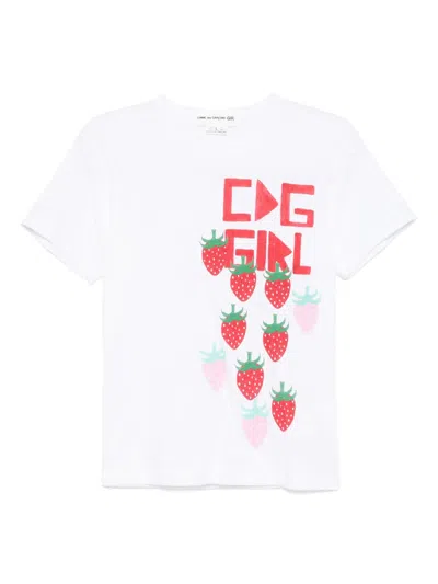 Comme Des Garcons Girl Graphic-print T-shirt In White