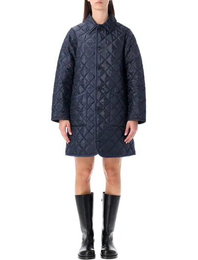 Comme Des Garcons Girl Quilted Coat In Blue