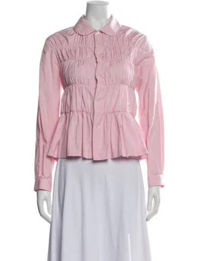 Pre-owned Comme Des Garçons Girl Long Sleeve Blouse In Pink