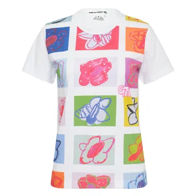 Comme Des Garcons Girl Mao Yoshino Artwork Printed T-shirt In White