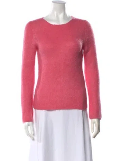 Pre-owned Comme Des Garçons Girl Mohair Crew Neck Sweater In Pink