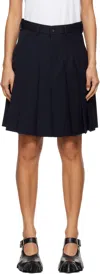 Comme Des Garcons Girl Navy Wool Gabardine Miniskirt In 2 Navy