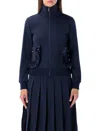 Comme Des Garcons Girl Ruffled Zip Knitwear In Blue