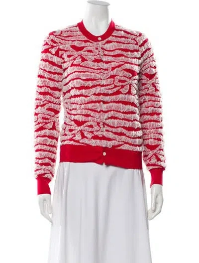 Pre-owned Comme Des Garçons Girl Nylon Patterned Jacket In Red