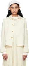 COMME DES GARCONS GIRL OFF-WHITE PETER PAN COLLAR JACKET