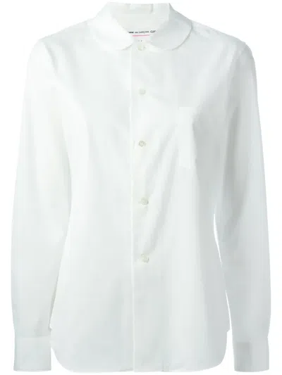 Comme Des Garcons Girl Peter Pan Collar Oversized Shirt In White